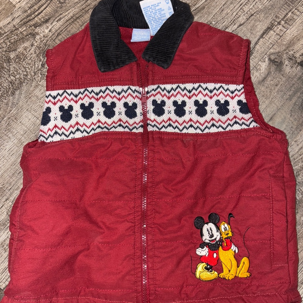 Vintage Disney Red Mickey Mouse Vest
